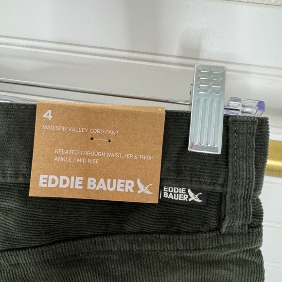 NEW Eddie Bauer Women's Madison Valley Cord Dark Forest US Size 4 - Picture 7 of 10